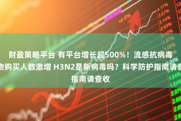 财盈策略平台 有平台增长超500%！流感抗病毒药物购买人数激增 H3N2是新病毒吗？科学防护指南请查收