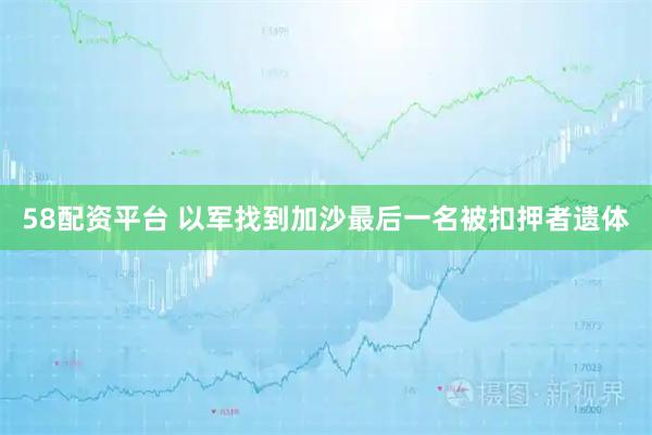58配资平台 以军找到加沙最后一名被扣押者遗体